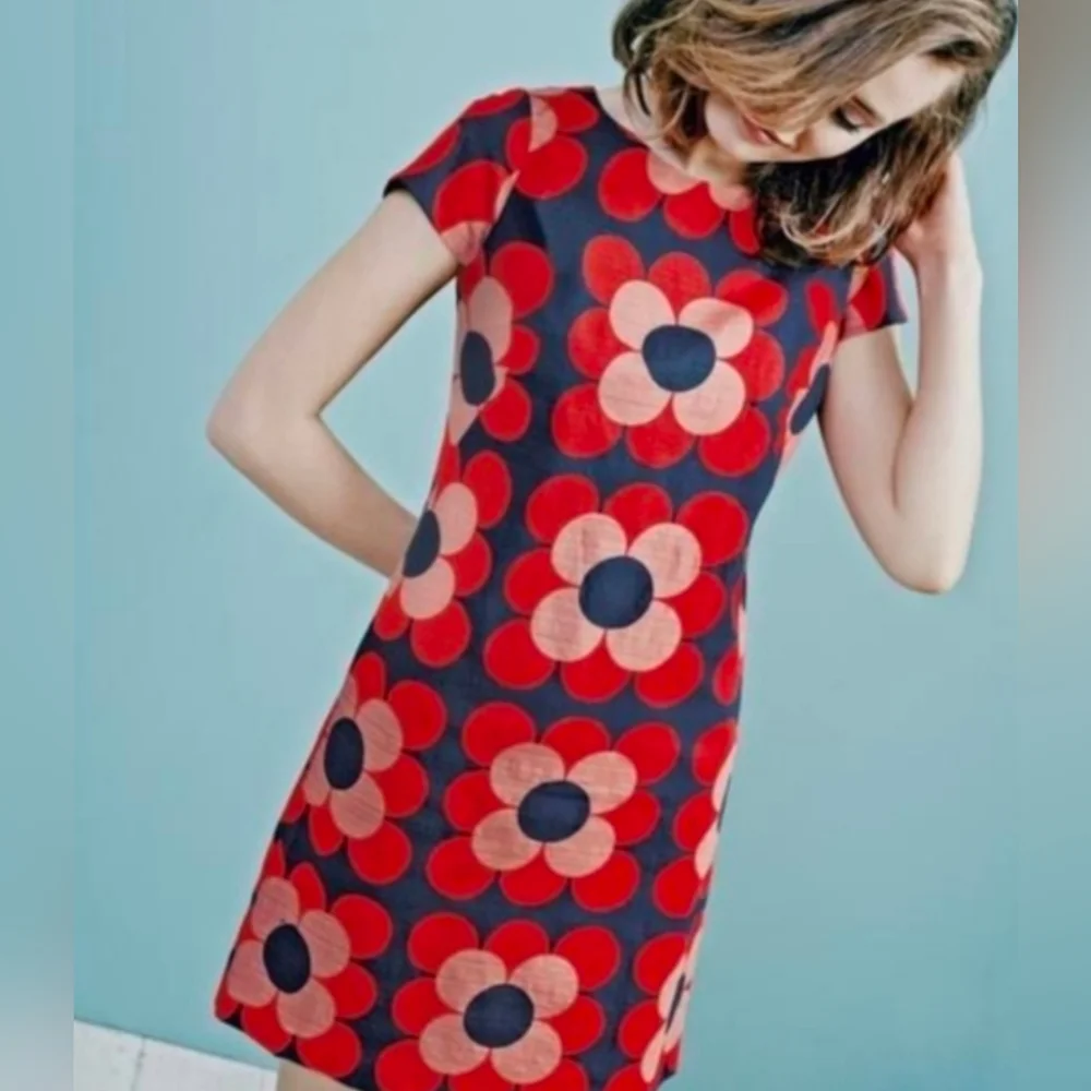 Boden Retro Print Mini Dress - Picture 5 of 5